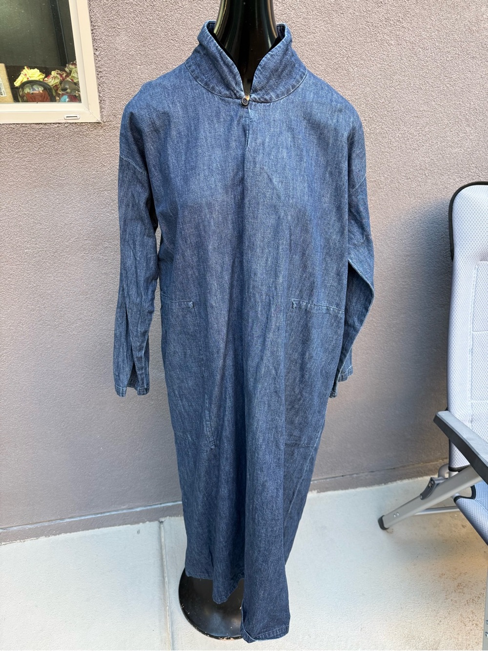 Eskandar 100% Cotton Denim Dress – Oversized Size 0 (Fits M/L)